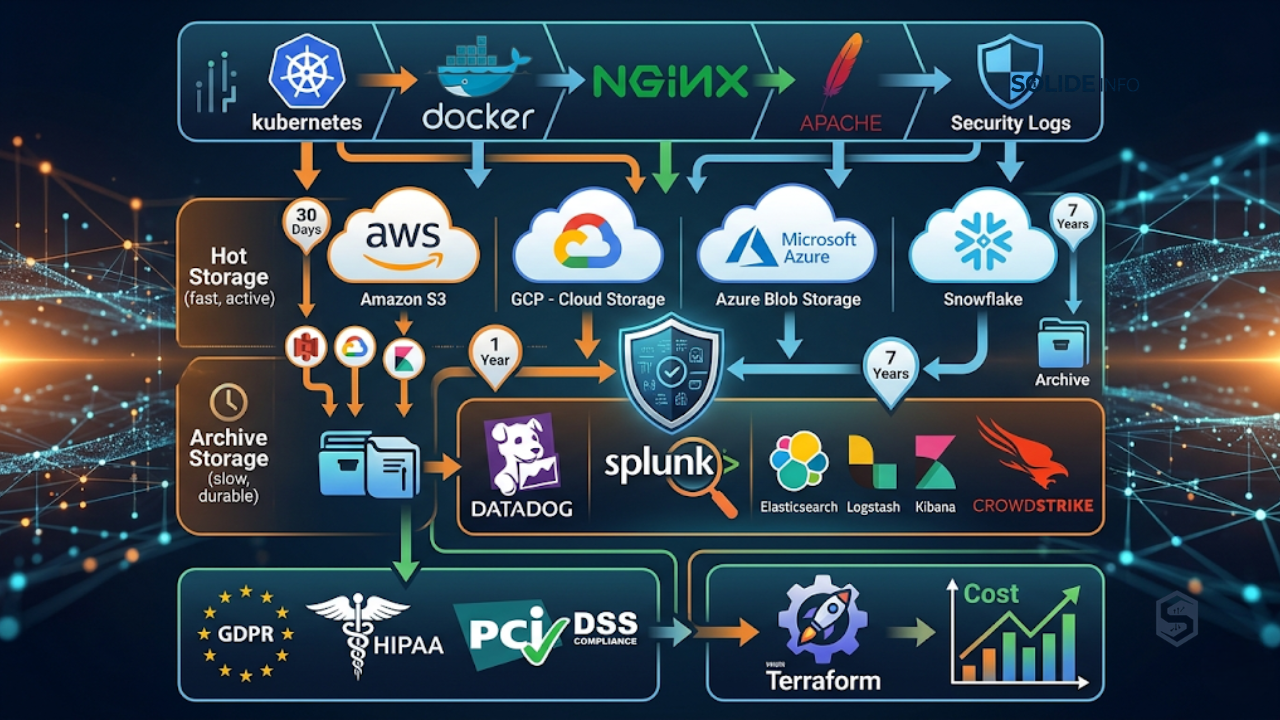 enterprise log retention strategies for modern it and cybersecurity operations at solideinfo platform